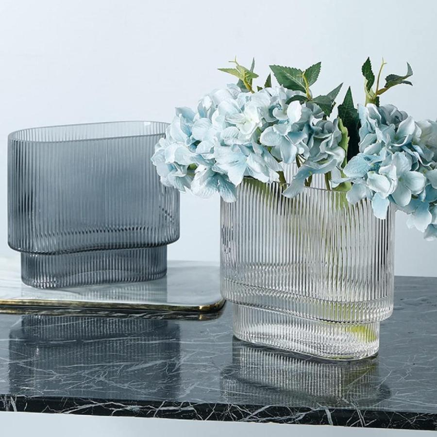 花瓶 ガラス 花瓶 おしゃれ 大 花瓶北欧 花瓶 フラワーベース 花器 バスケット 花瓶 ガーデン ガラス グラデーション 現代 シンプル 透明 広 訳あり