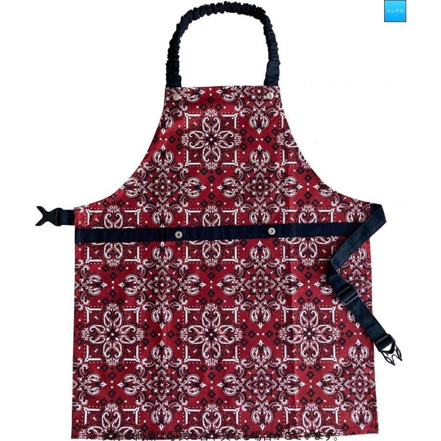 10秒で着れるキッズエプロン 三角巾セット 女の子 男の子 こども用 レッド 150 値下げ