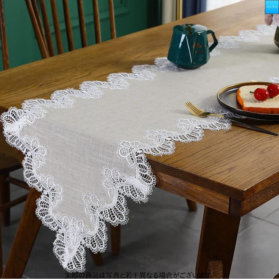 正規品 グレー テーブルランナー 40x90cm ホワイト レース 花柄 刺繍 リネン ランチョンマット 北欧風 食卓飾り Www Magicalmaths Org