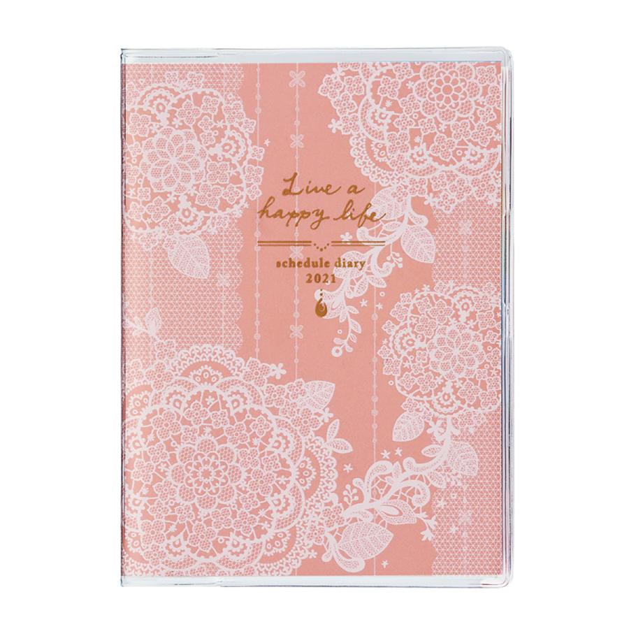 21年 手帳 クツワ カラーインデックス手帳 A6 レース ピンク 001sha スケジュール帳 ダイアリー かわいい 001sha ナガサワ文具センター 通販 Yahoo ショッピング