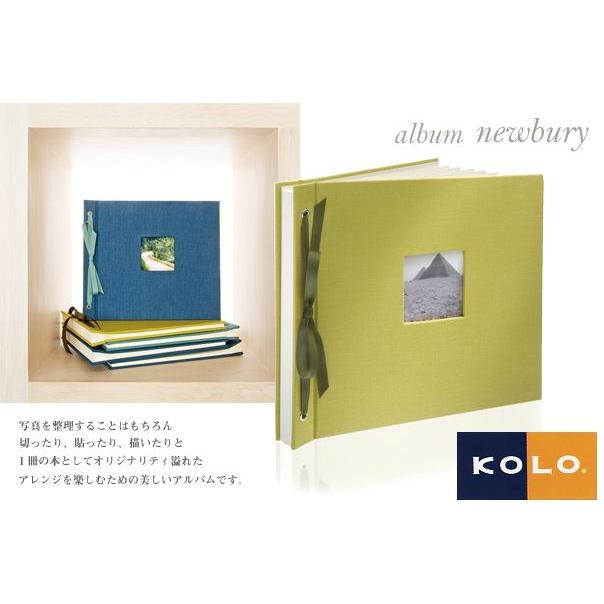 KOLO/コロ デザインフォトアルバム 貼りつけ式（印刷可） newbury/ニューバリー アルバム f セージ_0663288912030｜erfolg