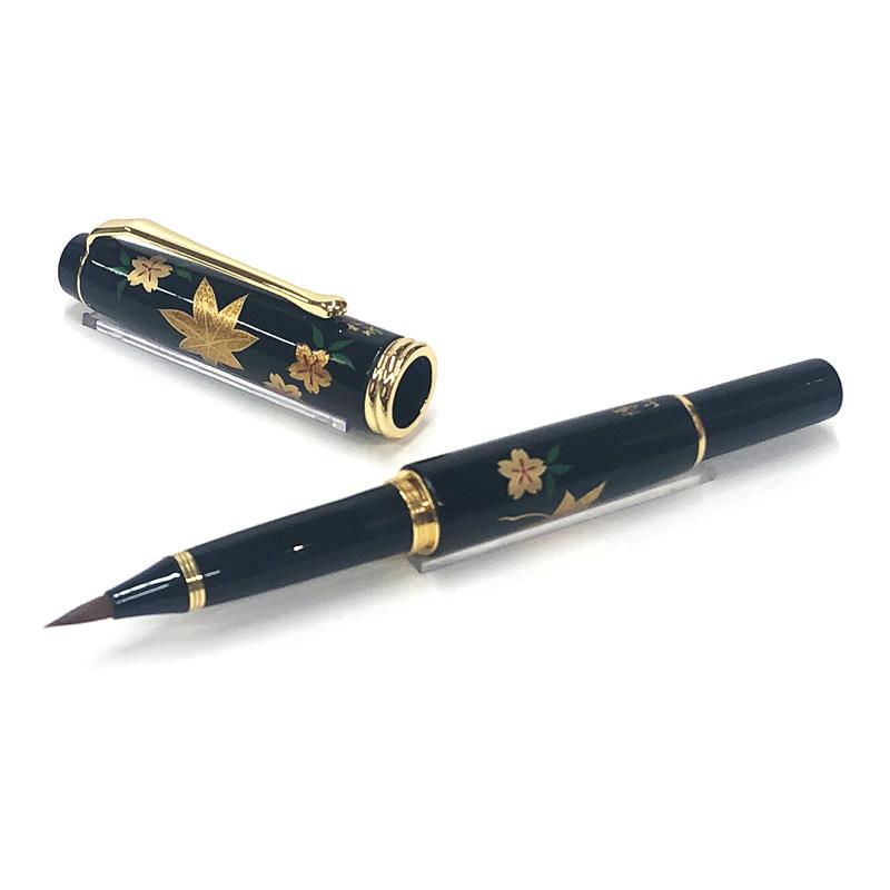 呉竹 万年毛筆/高級筆ペン 夢銀河 山中塗蒔絵 賑わいの春秋 DAY140-51