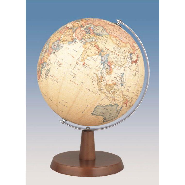 昭和カートン 日本製 地球儀 アンティークタイプ 26cm球 木製台座 26