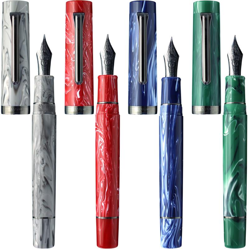 セーラー万年筆 ルミナスシャドー 万年筆 グレー/レッド/ブルー