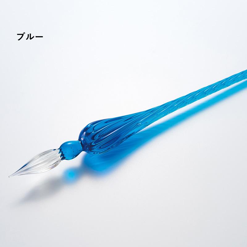aun ガラスペン 夕焼け ブルーピンク 太字 ガラス工房 aun｜アウン ガラスペン | あいうえお順キーワード,ガラス
