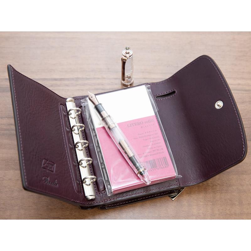 Brelio×NAGASAWA ミネルバボックス システム手帳 M5 フラップ