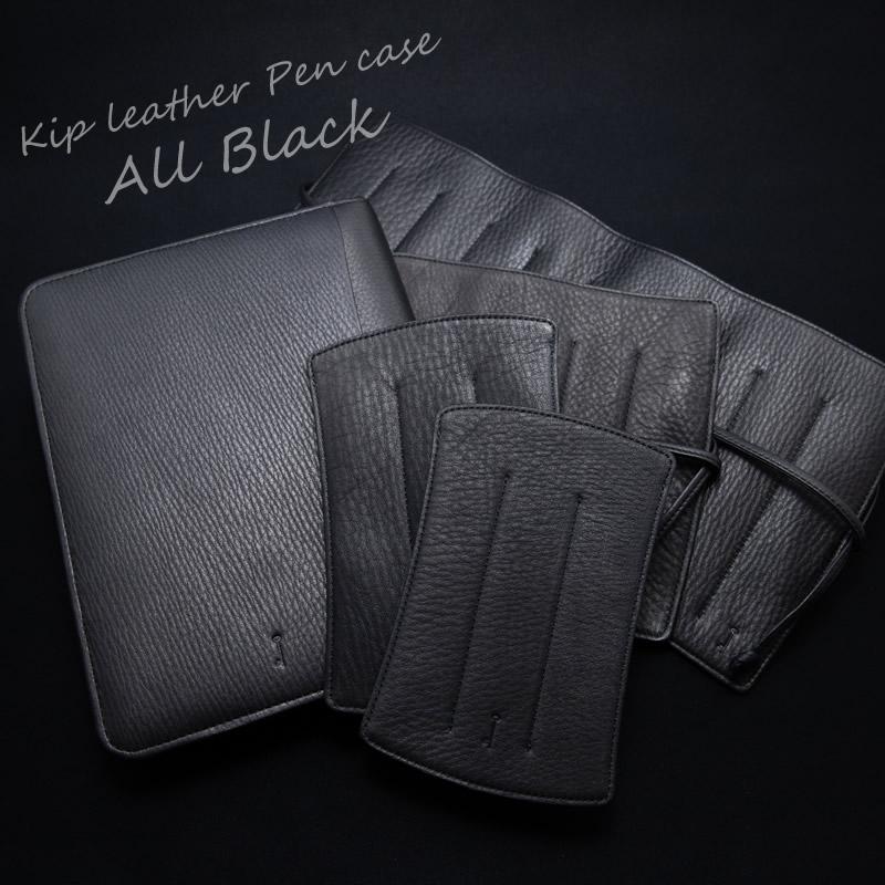 NAGASAWA オンラインショップ限定 キップレザーペンケース All Black 3