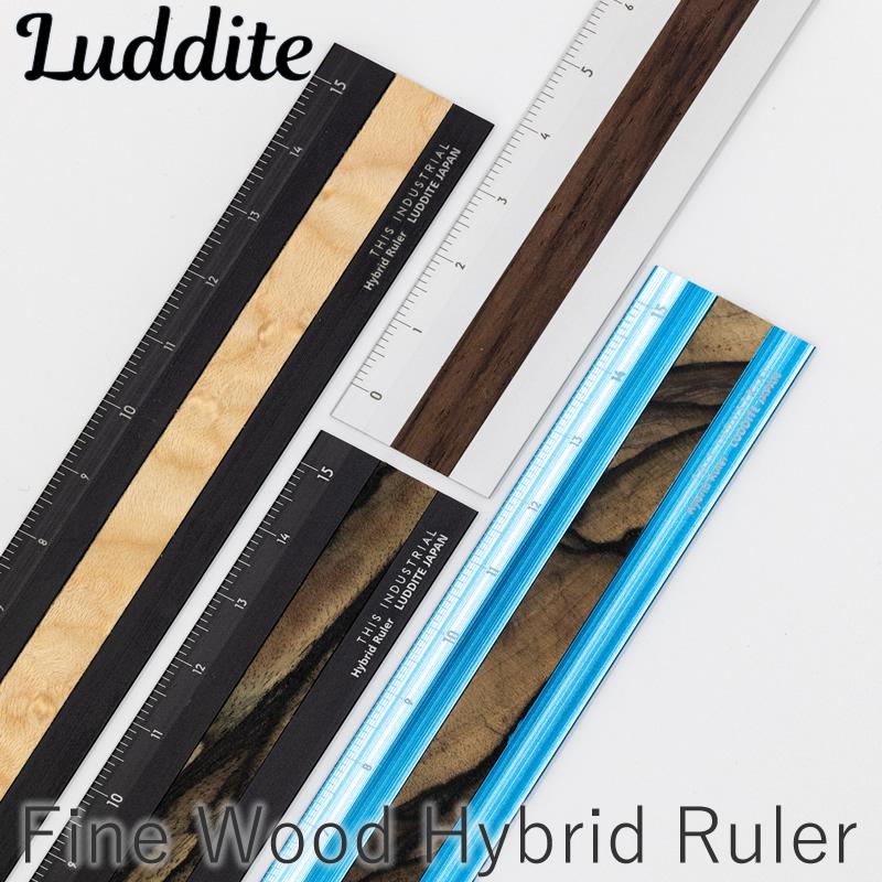 レトロウッドタグ定規セット！　No.424 ラダイト THIS INDUSTRIAL Fine Wood Hybrid Ruler 銘木