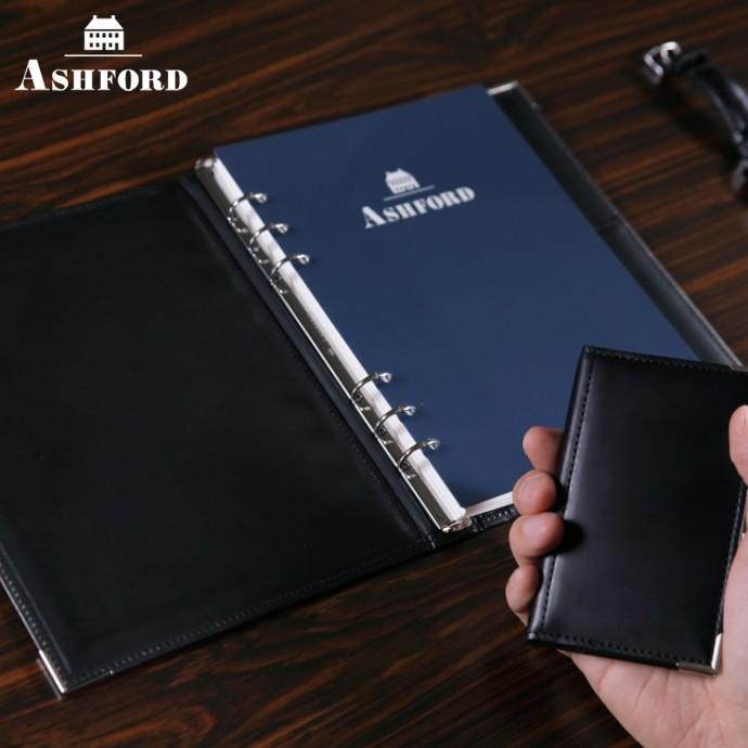 ASHFORD/アシュフォード システム手帳 レクタングル A5 15mm ノートタイプ No.3110 ブラック ( 黒 )