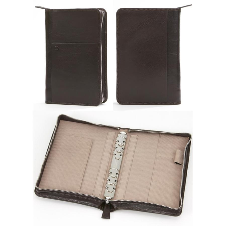 ASHFORD システム手帳 バイブルサイズ 19mmリング ジッパー