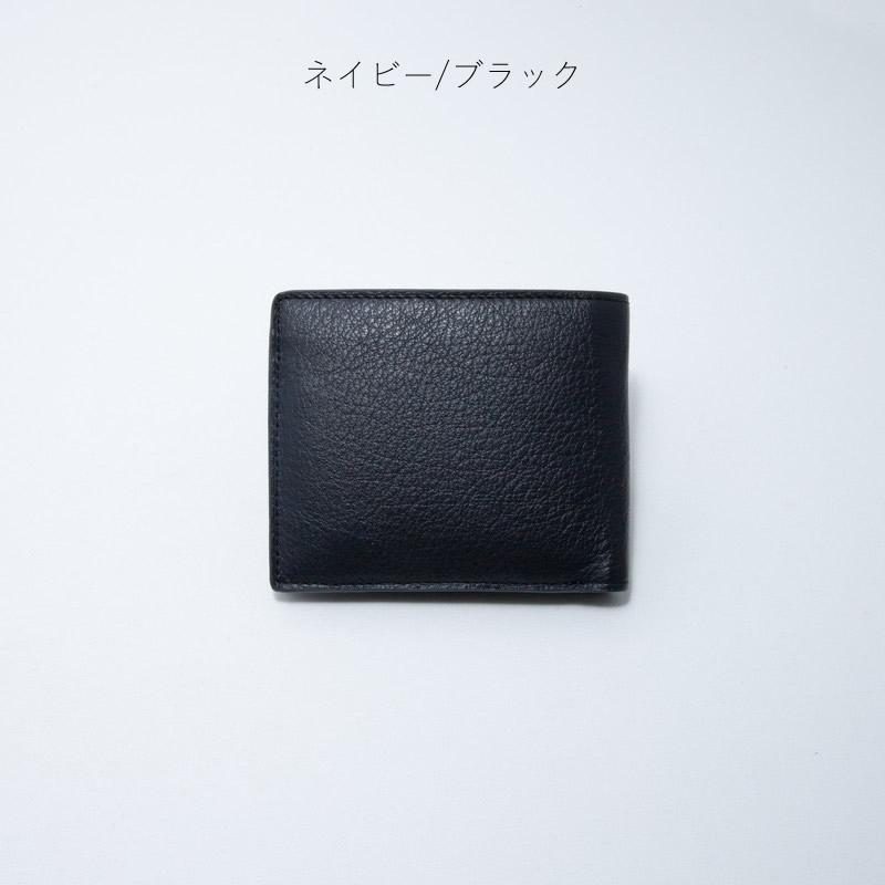 名入れ対象商品】Brelio YAKレザー 二つ折り財布 本革 小銭入れ付き