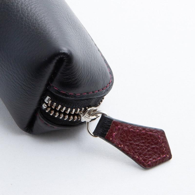 名入れ対象商品】Brelio YAKレザー ペンケース 本革 ジッパータイプ No