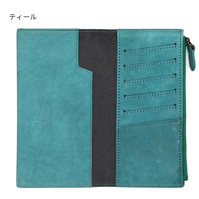 ラダイト MAYA(マヤ)レザーウォレット LW17 Wallet Type1 二つ折り長財布 ブラック/ブラウン/ティール/ウイスキーの画像