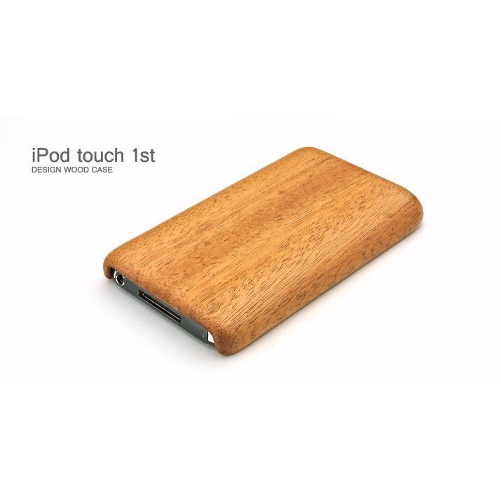 Apple iPod 1GB 動作確認済美品！革製オレンジケース木製スピーカー付 for iPod touch 1st木製ケース （LIFE/ライフ/職人手作り/アイポッド