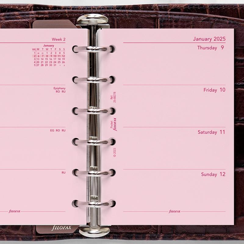 FILOFAX 2025年 システム手帳リフィル ミニ6穴 見開き1週間 月-日