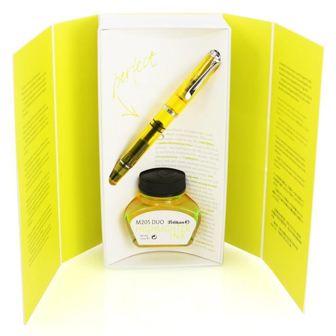 Pelikan（ペリカン） 万年筆 M205DUO イエロー ハイライターインク付き
