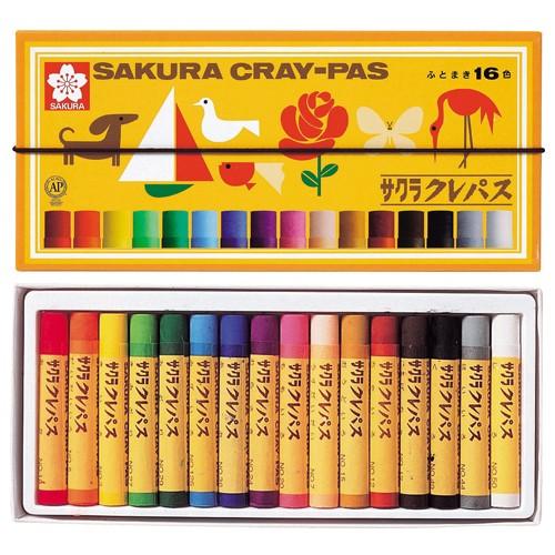 サクラクレパス サクラ クレパス太巻 16色 LP16R（クレヨン/パステル