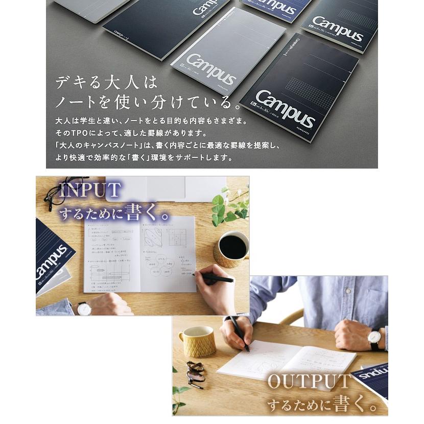 コクヨ 大人キャンパス キャンパスノート 方眼罫 80枚 A5 ノ-108S5-D
