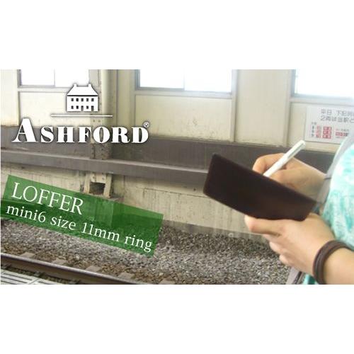 ASHFORD システム手帳 ミニ6穴サイズ 11mmリング ローファー