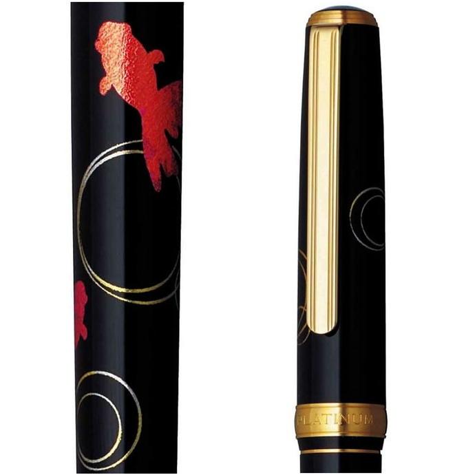 プラチナ万年筆 プラチナ 蒔絵万年筆 金沢箔 金魚 細字/中字 PTL-15000