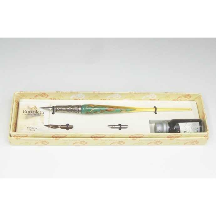 イタリア製】【ガラスペン軸】ボルトレッティ Bortoletti インク付き