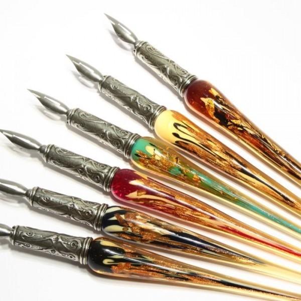 イタリア製】【ガラスペン軸】ボルトレッティ Bortoletti インク付き