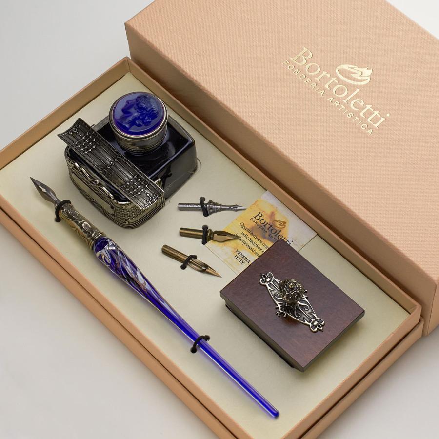 ボルトレッティ Bortoletti 木製ペン軸 ギフトセット No62 ガラスペン