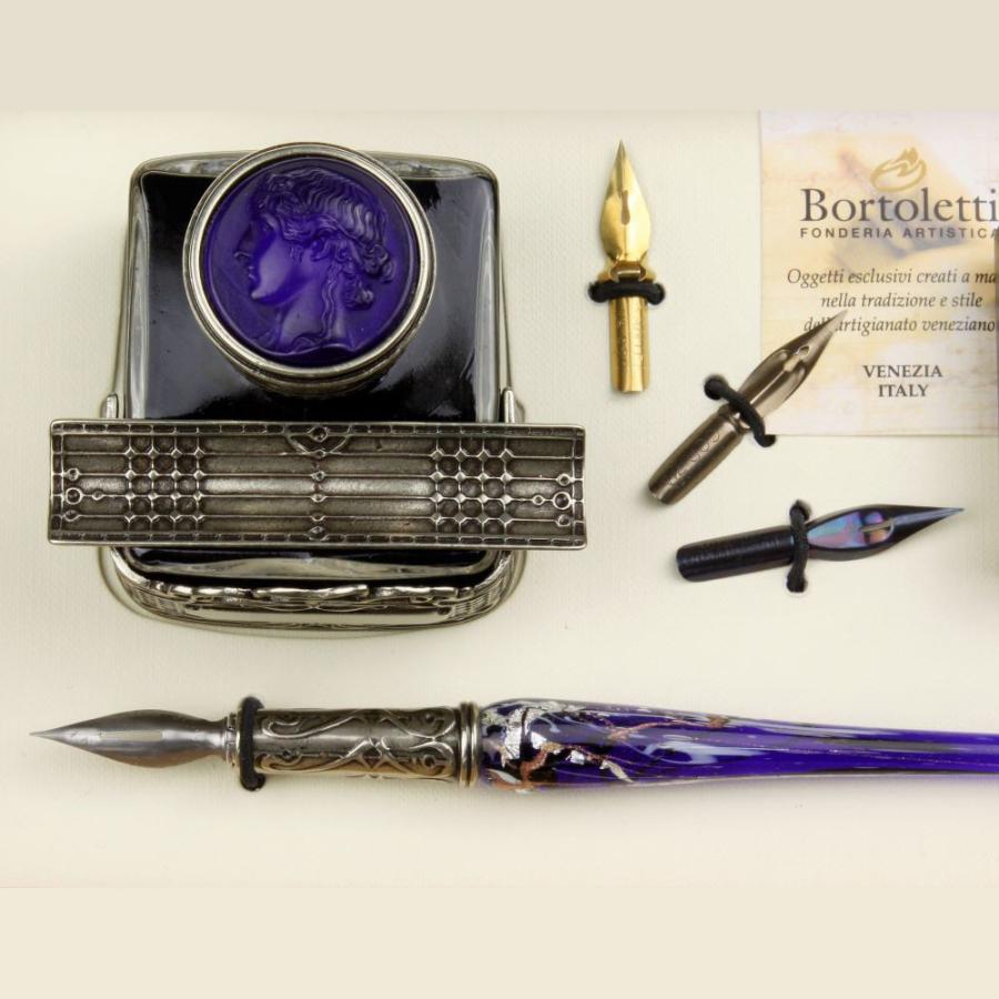 ボルトレッティ Bortoletti 木製ペン軸 ギフトセット No62 ガラスペン