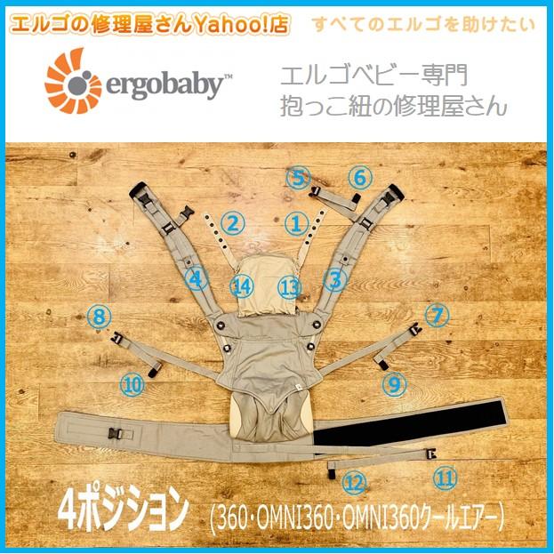 エルゴ だっこ紐 おんぶ紐 オムニ 360 ブリーズ 修理 スナップ パーツ