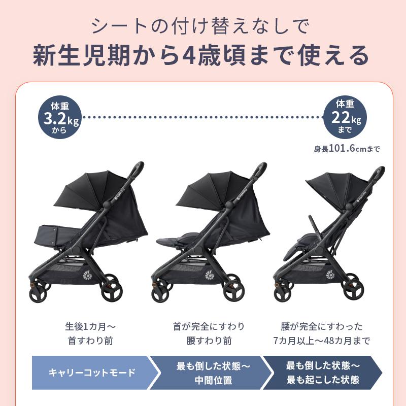 特別価格 公式 エルゴベビー メトロスリー ベビーカー Ergobaby metro3 エルゴ メトロ3 1カ月から 22kgまで A型 赤ちゃん 折りたたみ コンパクトの画像