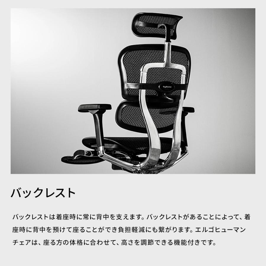 エルゴヒューマン プロ2 オットマン内蔵型 Ergohuman Pro2 ラチェット式オットマン /EGP2 【完成品】 | エルゴヒューマン | 13