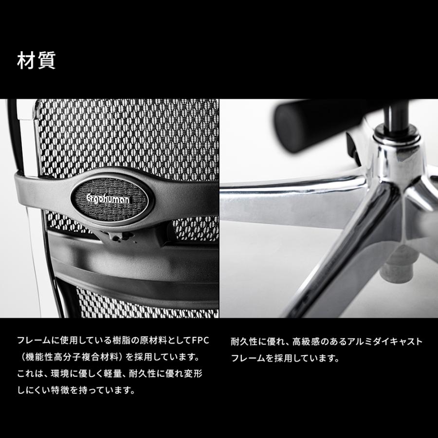 エルゴヒューマン プロ2 オットマン内蔵型 Ergohuman Pro2 ラチェット式オットマン /EGP2 【完成品】 | エルゴヒューマン | 15