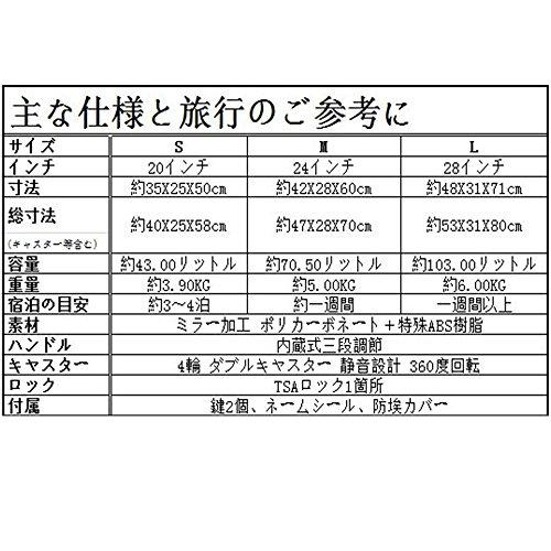 TSAロックスーツケース 4輪 ダブルキャスター KT523FCX 先上げ品 容量UP YKKダブルファスナー 軽量 旅行カバン キャ 