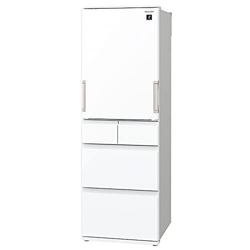 シャープ SHARP プラズマクラスター 冷蔵庫 どっちもドア(両開き・ガラスタイプ) 幅60.0cm スリムタイプ 412L 5ドア ホワイト SJ-G413G-W 冷凍庫