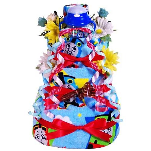 激安正規品 おむつケーキ 出産祝いのラグーン トーマス おむつケーキ 男の子 出産祝い パンパース パンツl31枚 マグ タオル 出産祝い 出産記念品