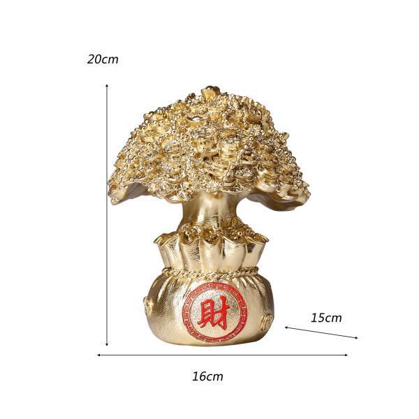 金のなる木の置物、繁栄の彫刻宝物盆地装飾像クラフト装飾品寝室、オフィス、棚、キャビネット用｜eriistore｜05