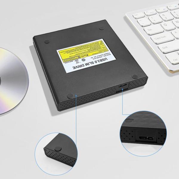 USB 3.0外付けDVDドライブレコーダー高速カード読み取り光学ドライブDVD-RWデスクトップPC用 カード読み取り薄型｜eriistore｜02