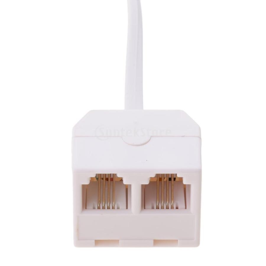 RJ11 ジャック 2ウェイアウトレット 電話 モジュラ ライン スプリッタ アダプタ 6P4C 交換性 便利性｜eriistore｜04