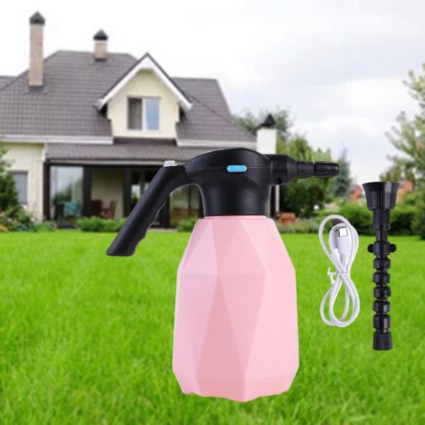 2L電気植物の噴霧器の家の充電式自動散水スプレーボトル缶ピンクのユニバーサルヘッド｜eriistore｜09