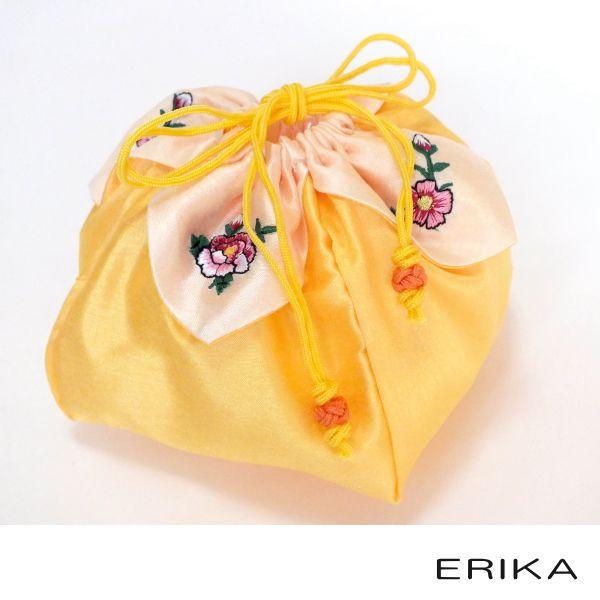 刺繍入り シルク巾着袋（中） : ERIKA - 通販 - Yahoo!ショッピング