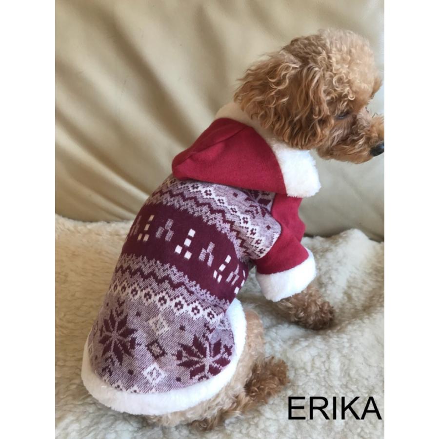 秋冬 かわいい 犬服 雪花柄 おしゃれ フードパーカー : ERIKA - 通販