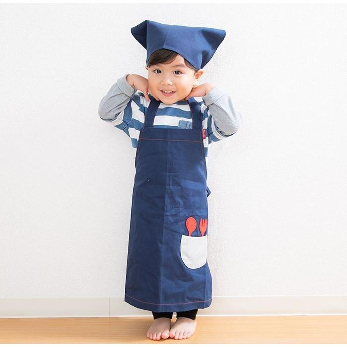 エプロン 三角巾 セット ポケット付き 刺繍 アップリケ 男の子 女の子