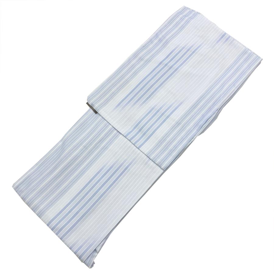 着物 小紋 単衣 No.06-e 月白色 淡藤色 ポリエステル Sサイズ M