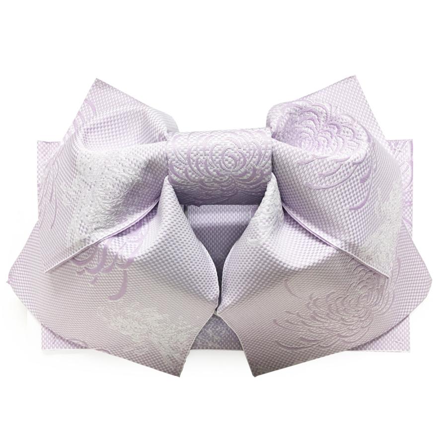 作り帯 付け帯 No 02 軽装帯 結び帯 浴衣帯 レディース 女性 大人用 薄紫 花柄 乱菊 宅配便 P Ribbon N 02 きものshop 衿子 通販 Yahoo ショッピング