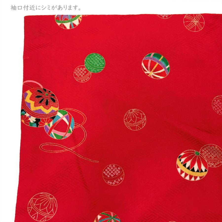 子供 着物 被布 セット No.145 赤 白 鹿の子 疋田絞り柄 女の子 七五三
