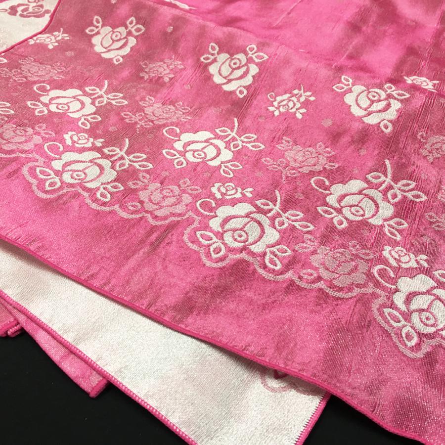 画像のピンクの帯の色違い 赤 帯付き◆最高級国産染◆高級綿変わり織り◆ eriko_yukata-set-56