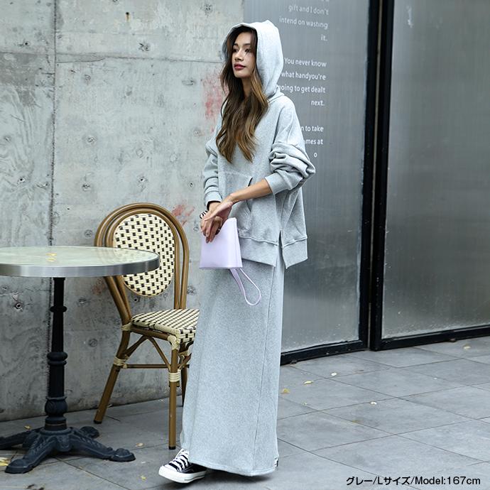 裏起毛ロングスカート 秋 冬 暖かい 裏ファー 裏ボア 暖か履き心地抜群マキシスカート スウェット 防寒 あったか 無地 レディース 162520 |  | 16