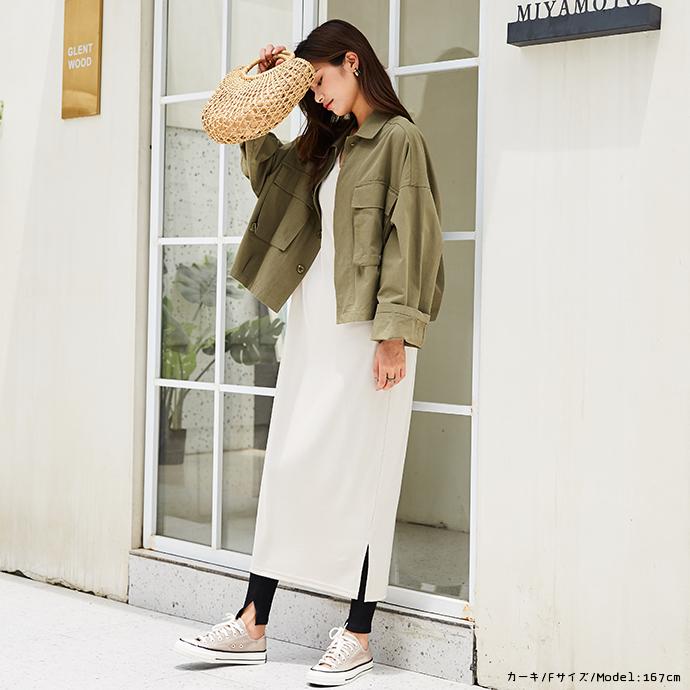 ショート丈ミリタリージャケット ジャケット レディース ミリタリージャケット 春 秋 冬 長袖 上品 ゆったり 襟抜き アウター 162526 |  | 07