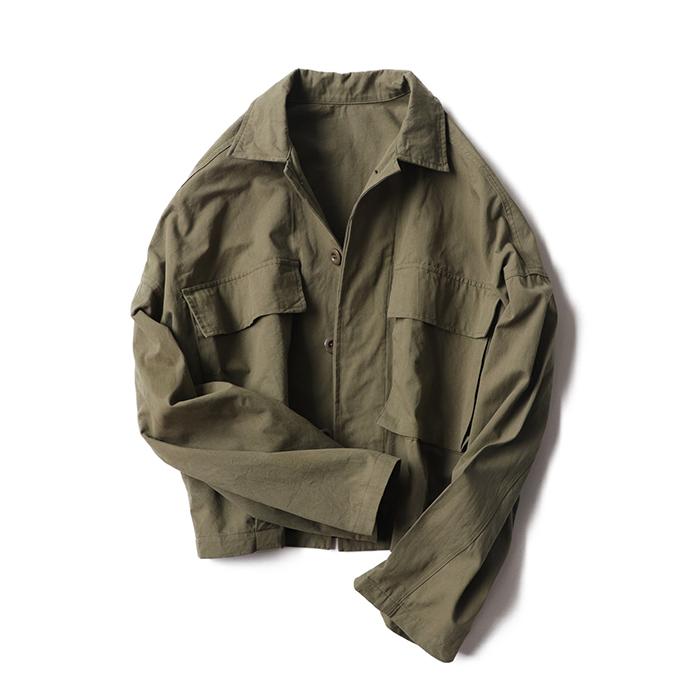 ショート丈ミリタリージャケット ジャケット レディース ミリタリージャケット 春 秋 冬 長袖 上品 ゆったり 襟抜き アウター 162526 |  | 15