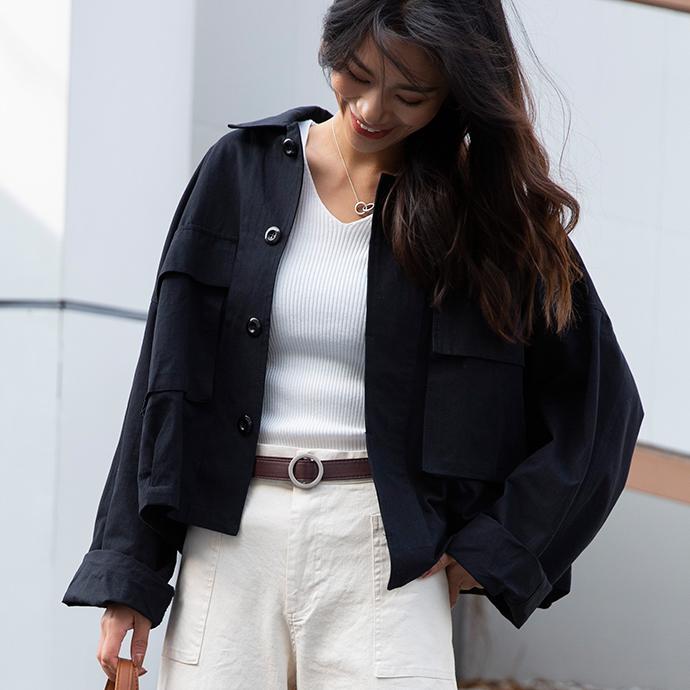 ショート丈ミリタリージャケット ジャケット レディース ミリタリージャケット 春 秋 冬 長袖 上品 ゆったり 襟抜き アウター 162526 |  | 08